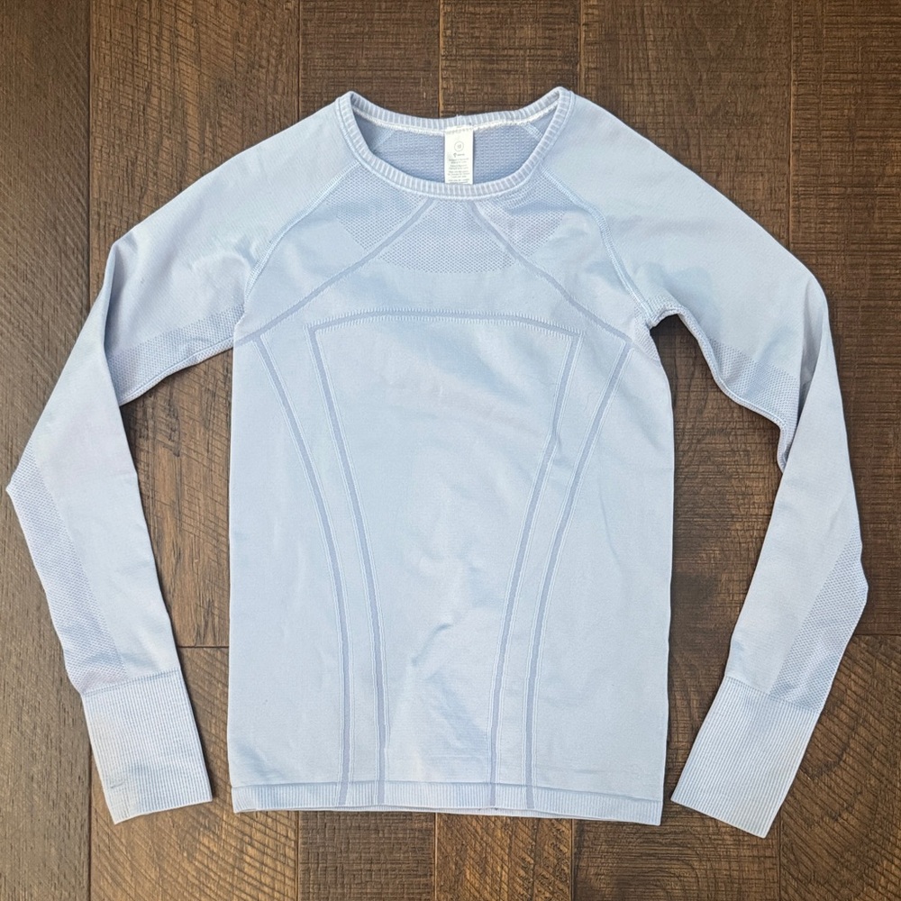 Lululemon Ivivva Girl’s Long Sleeve Tee in Blue